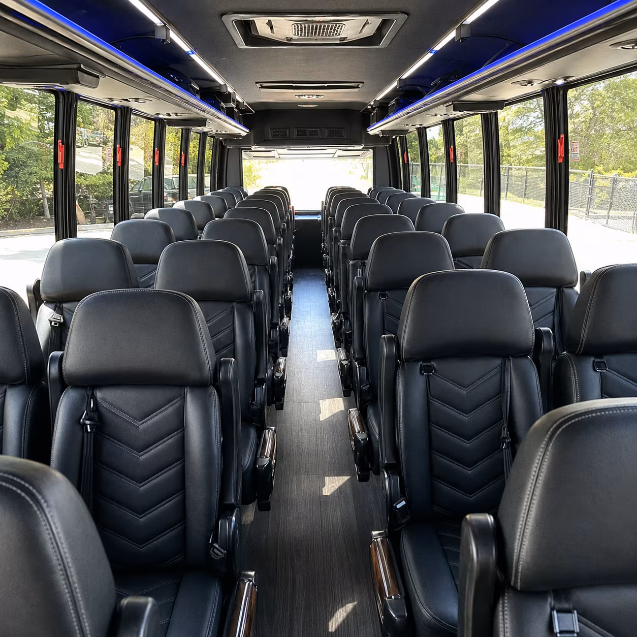 Cincinnati Airport Shuttle & Transportation party bus interior