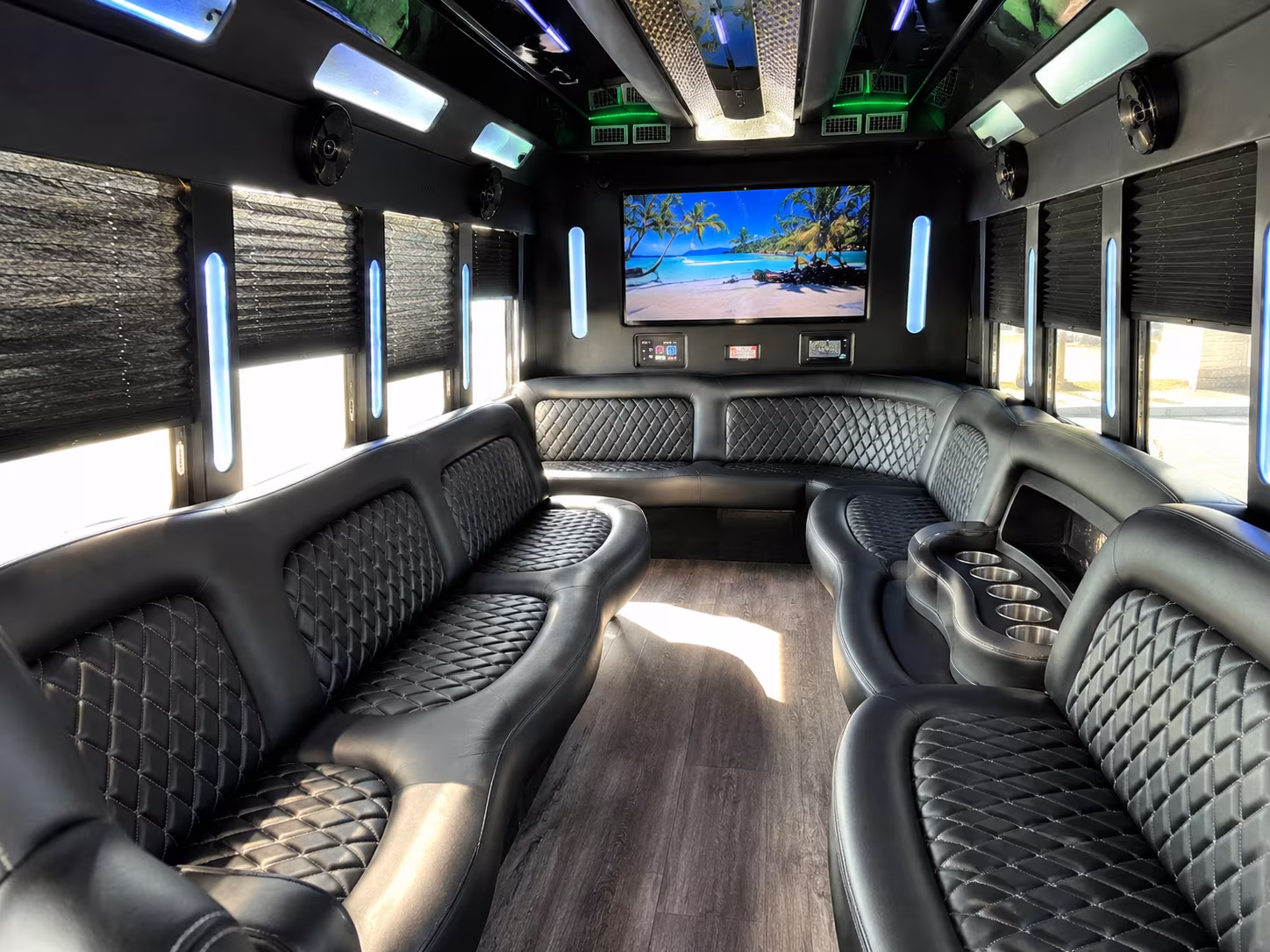 Cincinnati Concert & Music Festival Transportation party bus interior