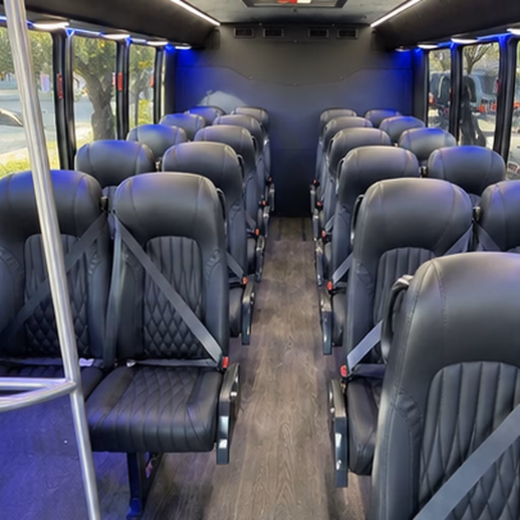 Cincinnati Prom & Homecoming Transportation party bus interior