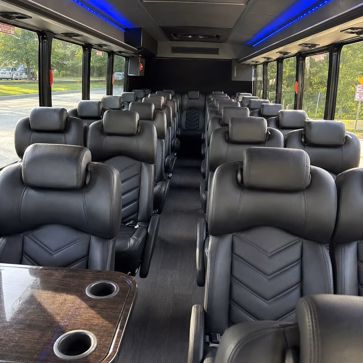 Cincinnati Prom & Homecoming Transportation party bus interior