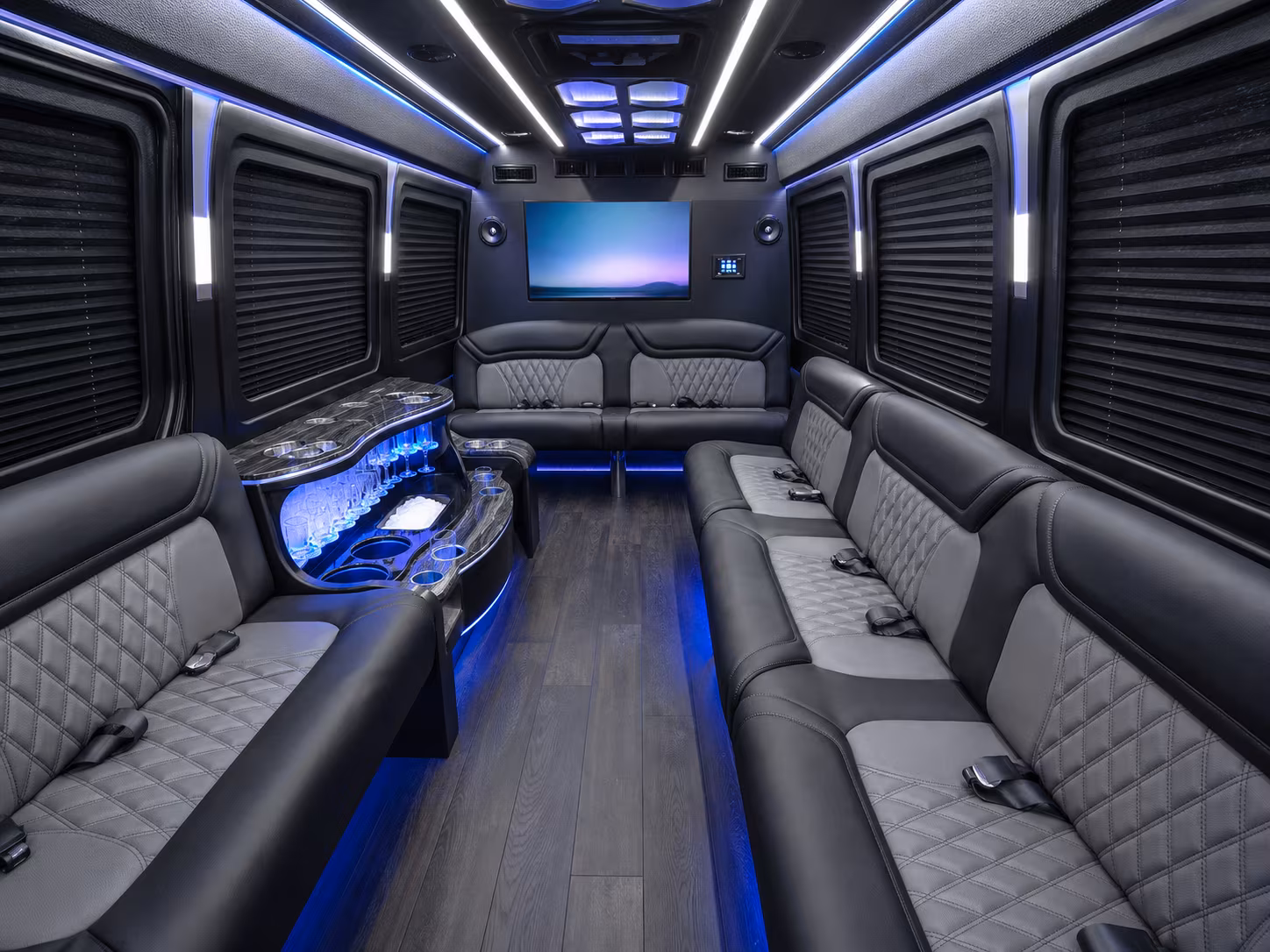 Cincinnati Sporting Event Transportation party bus exterior